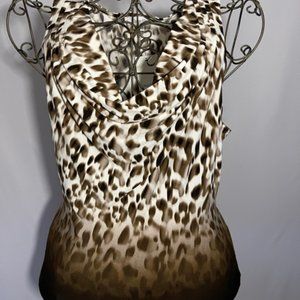 Calvin Klein Sleeveless Animal Print Top